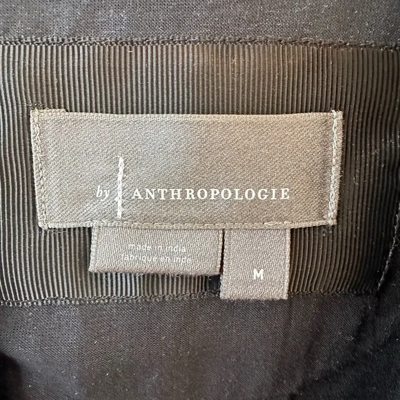 Anthropologie Black Midi Dress with Zipper - Picture 3 of 3